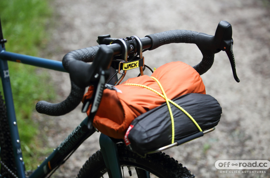 Handlebar mounted front store rack